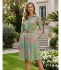 Gia Lime Hemdkleid mit Gürtel
