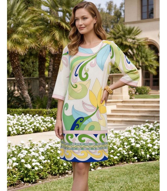 Havana Mirage Sukienka o Prostym Kroju