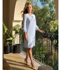 Bella Blau Elegantes Kleid mit Schleifen