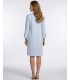 Bella Błękitna Elegancka Sukienka z Kokardkami