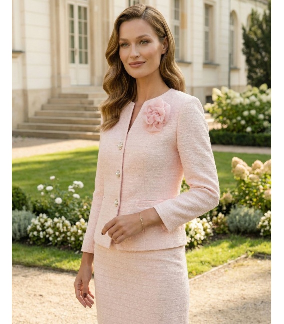 Loretta Róż Wizytowy Kostium Damski