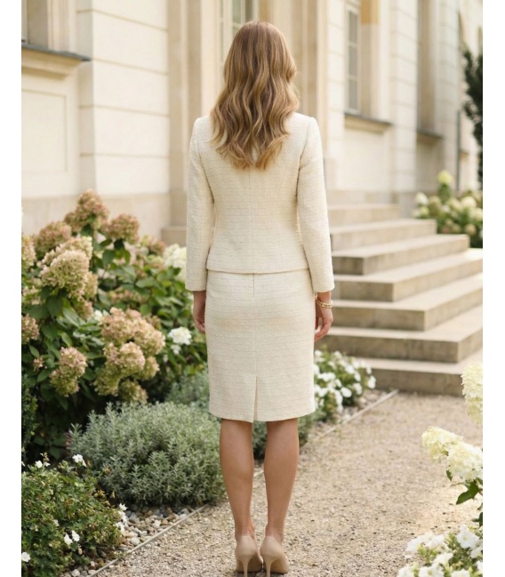 Loretta Bež Elegantní Dámský Kostým