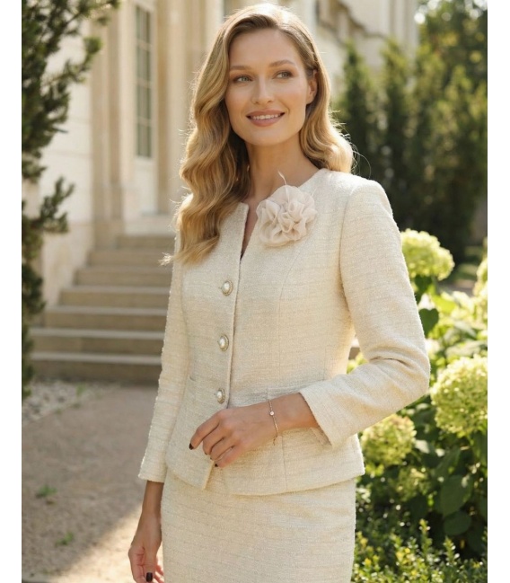 Loretta Bež Elegantní Dámský Kostým