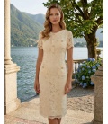Elena Yellow Elegant Lace Dress