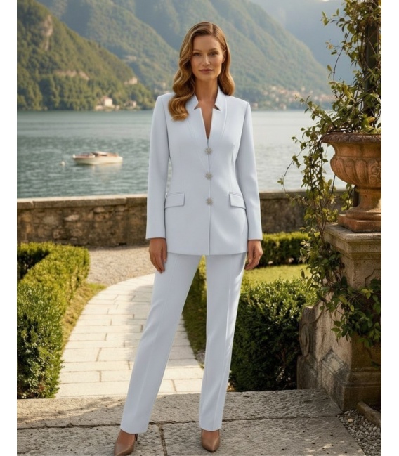 Armin Błękitny Garnitur Damski