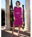 Tivoli Amaranth Plisseekleid