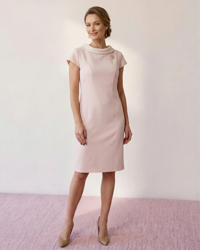 Catalina Różowa Elegancka Sukienka