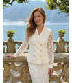Elisa Ecru Elegantes Damen-Set mit Rock