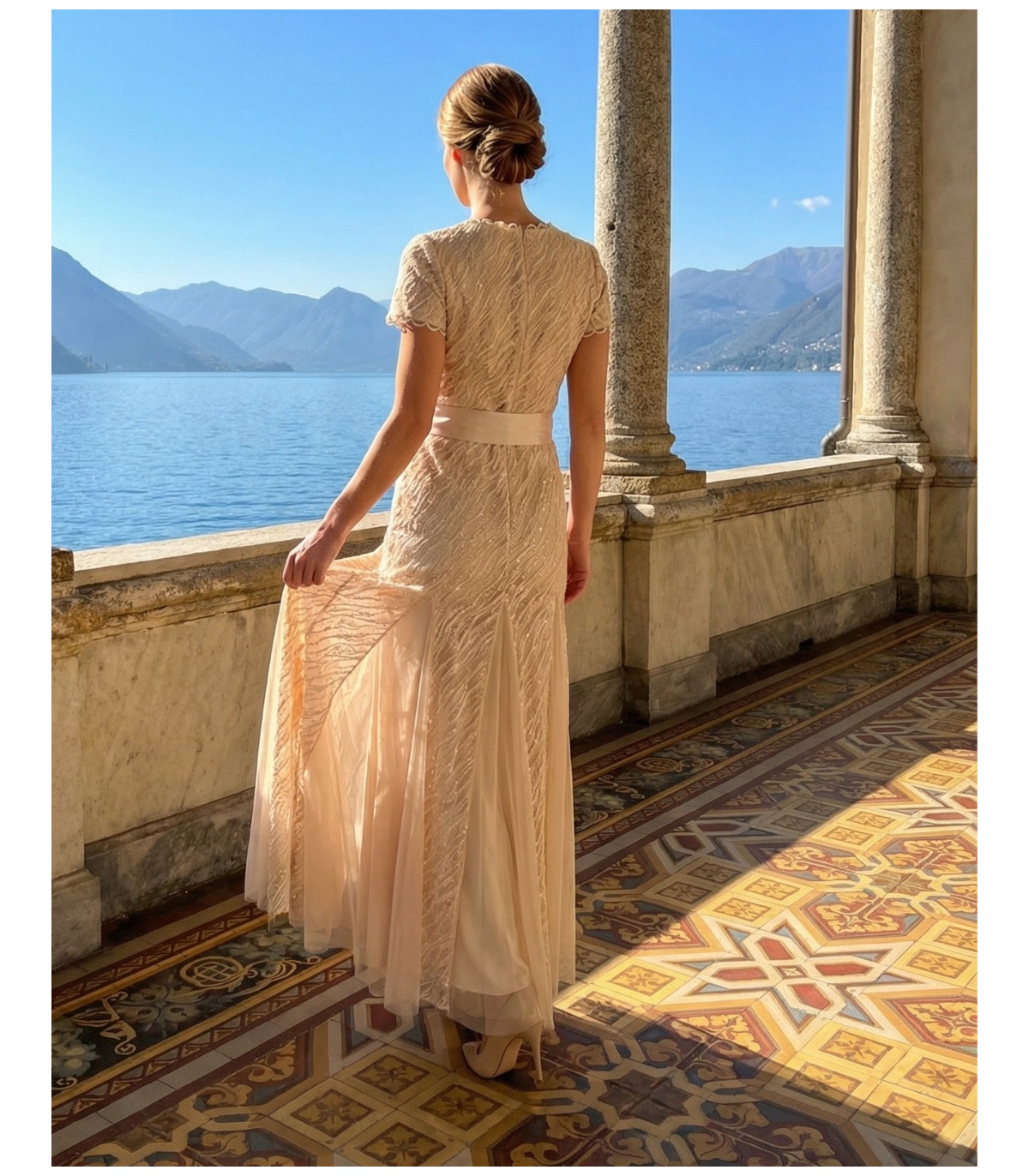 elsa gold dress Evening wrapped