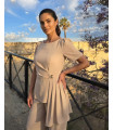 Konstancja Stylowy Komplet w Eleganckim Beżowym Kolorze