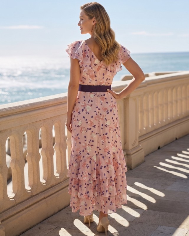 Casablanca Pink Dress with Ruffles