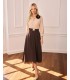 Rochie midi Brown Flora