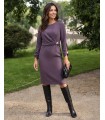 Noa Bakłażan - an elegant midi dress
