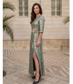 Romina Verde - rochie lungă de seară din jacquard