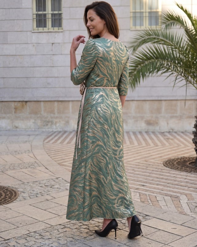 Romina Green - long jacquard evening dress