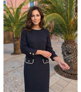 Coco Granat- rochie elegantă din tricot