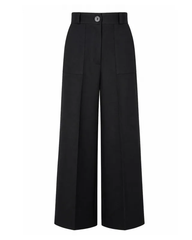 Emilia Czarne Eleganckie Spodnie