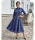 Midikleid aus Lyocell mit dekorativer Schleife | POZA